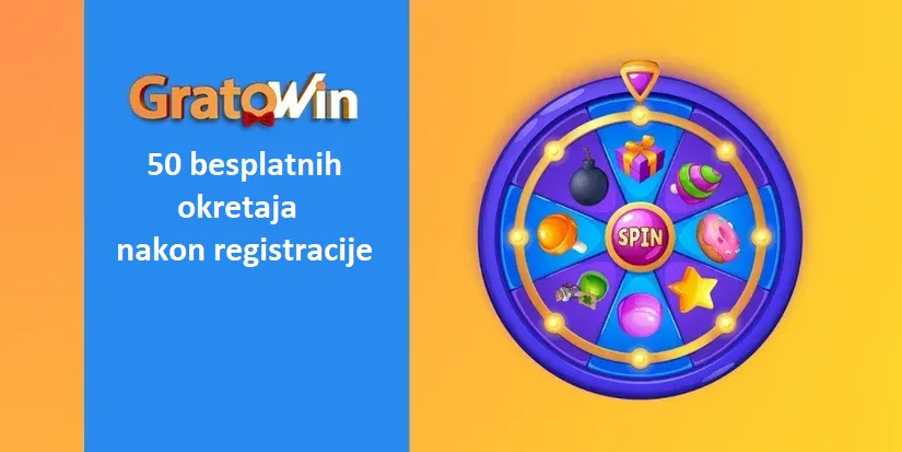 Bonus bez depozita u kasinu Gratowin: 50 besplatnih okretaja nakon registracije Bonus bez depozita u kasinu Gratowin: 50 besplatnih okretaja nakon registracije